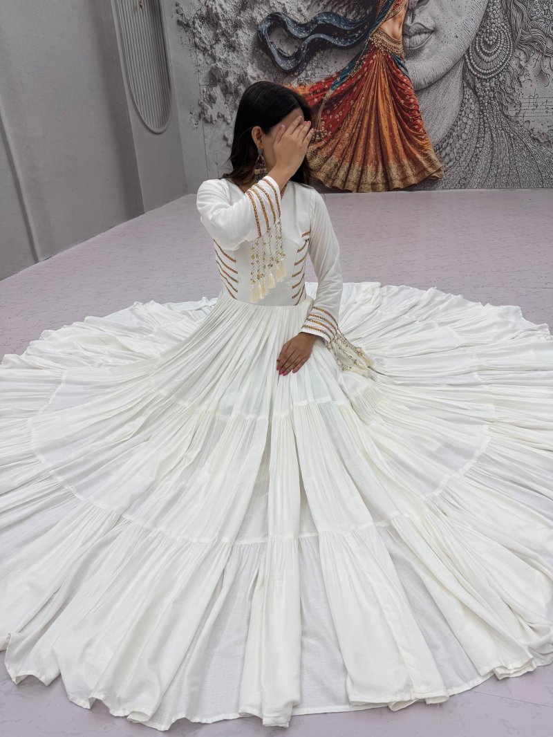 Pc 590 Pure Cotton Navratri Special Gown Collections